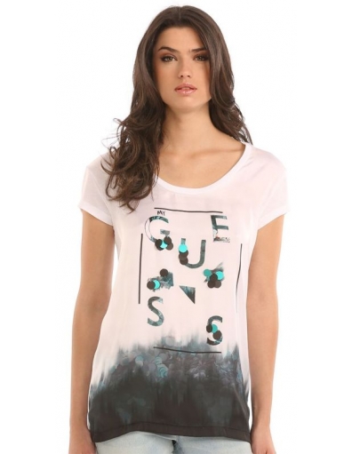 T-shirts - Guess - SS RN SEQUINS TEE  - White