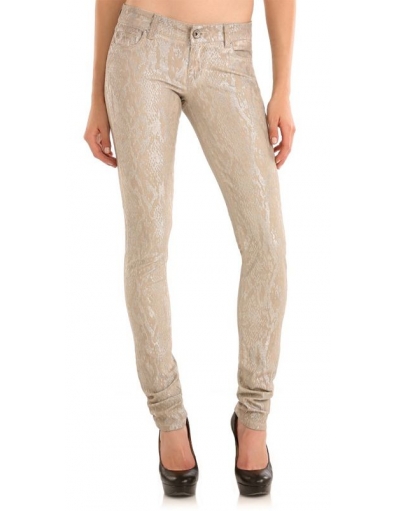 Pants - Guess - STARLET SKINNY SILVER - Beige