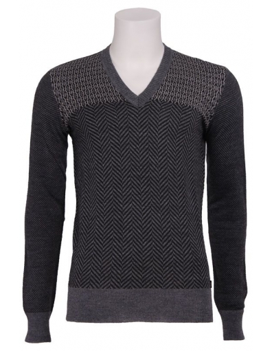 Sweaters - Energie - IAN V NECK PULLOVER - Grey